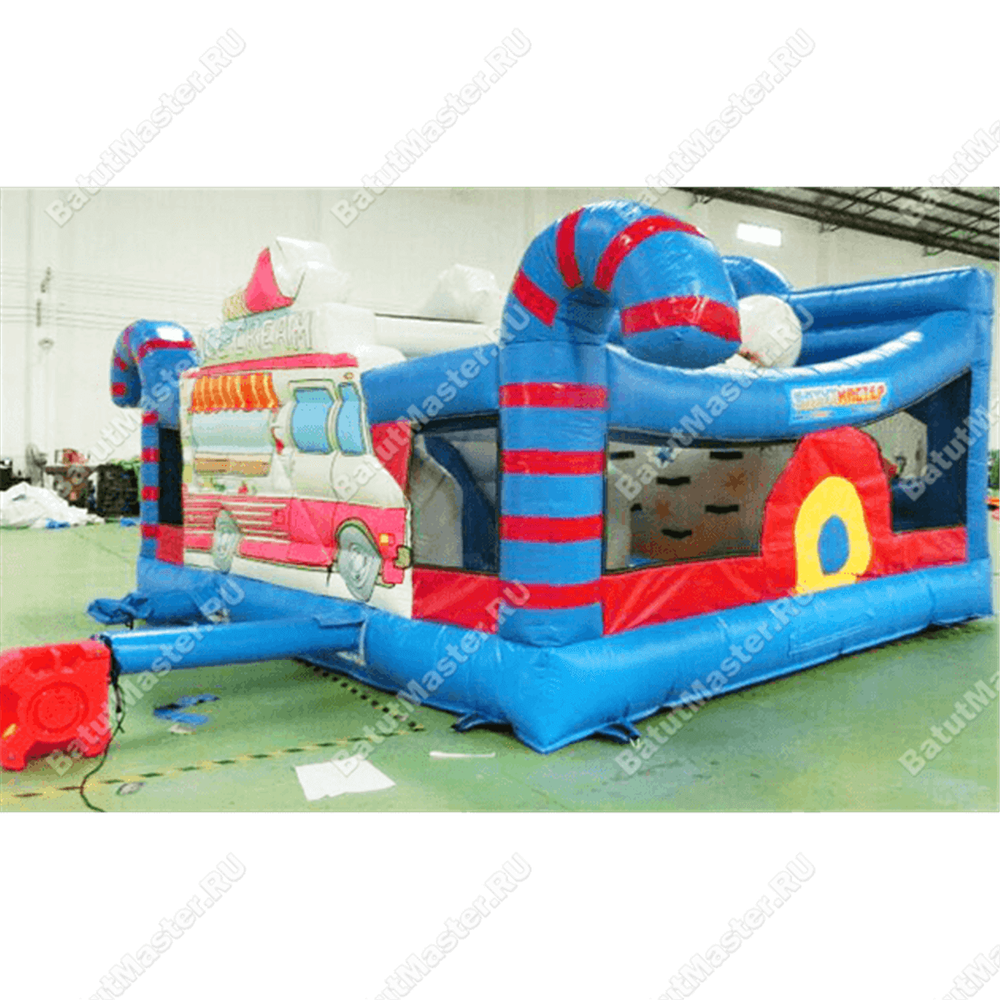 Коммерческий надувной батут "Мороженое" 6*6*3.5 м