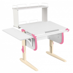 Растущая парта Дэми СУТ 24 с задней двухъярусной полкой СУТ.14.250 и боковой полкой СУТ.24.230 (1020×880 мм)