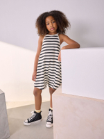 Комбинезон летний для девочки Next AG5-753, Черный, Белый