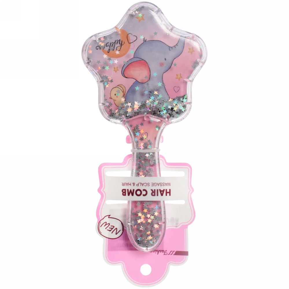 Расческа массажная «Baby House Mila», микс 4 вида Слоники, 17*8,5см