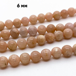 Бусины Солнечный камень, диаметр 6,5-6,4 мм, цена за 29-30 шт (1/2 нити)