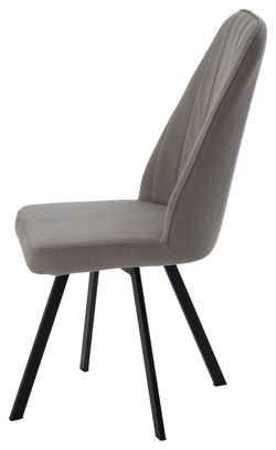 Стул ПРОВАНС 360 град. поворот. B22 Серый, велюр / черный каркас, М-City