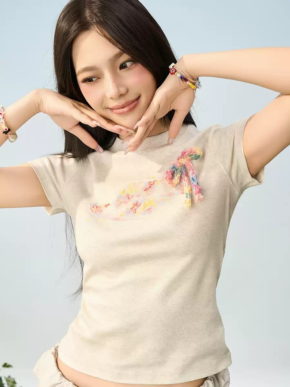 Женская футболка HARSHandCRUEL WMNS "Flowers" Crop Tee