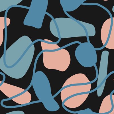 Абстрактные пятна на черном фоне