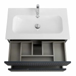 Тумба с раковиной Cezares DUET-N 80 DUET-N-800-2C-SO-GR-P+CZR-8073-80 Grafito