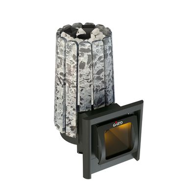 Дровяная банная печь Grill'D Cometa Vega 180 Long Window Max Stone (Серпентинит)