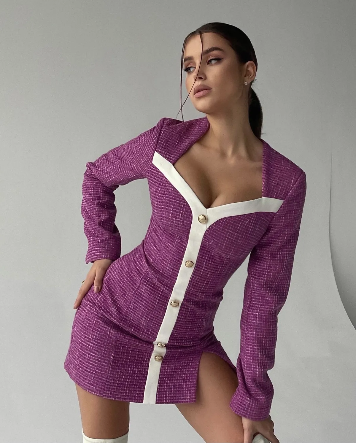 Платье твидовое Венера