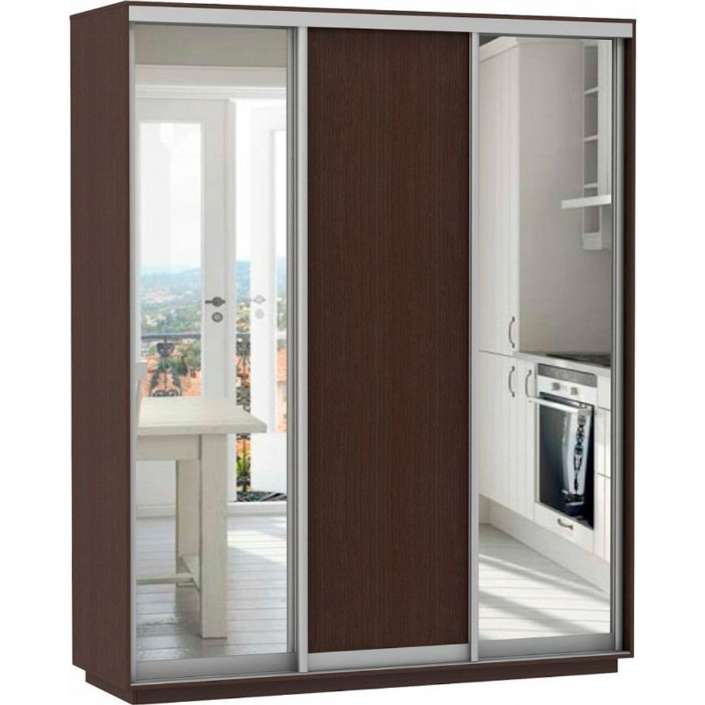 Шкаф-купе "Экспресс Медиум № 2 Трио" (венге) 2200х1800, МК Е1, г. Белореченск