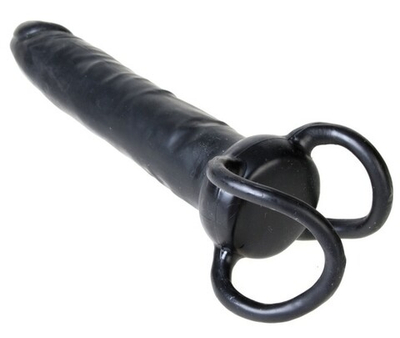 Насадка на член и мошонку с анальным стимулятором What'A Man (Цвет: черный)