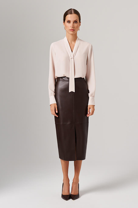 4846 Юбка женская (шоколадный)