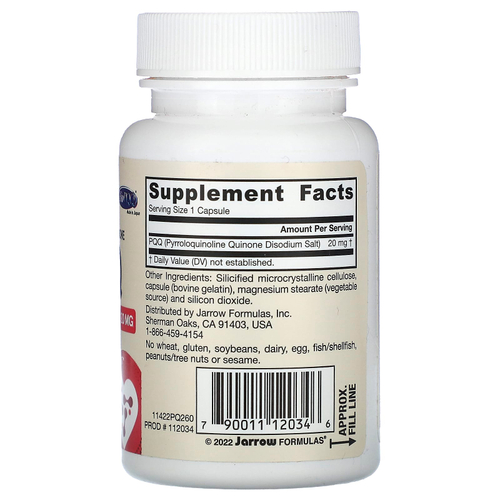 Jarrow Formulas, PQQ, 20 мг, 60 капсул