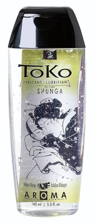 Съедобный лубрикант с ароматом дыни и манго - 165 мл.