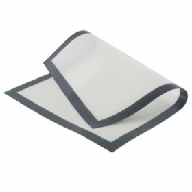 Коврик для выпечки 60*40 см. силиконовый белый на ткан.основе (30063)