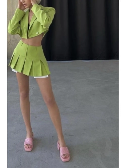 Юбка мини в складку