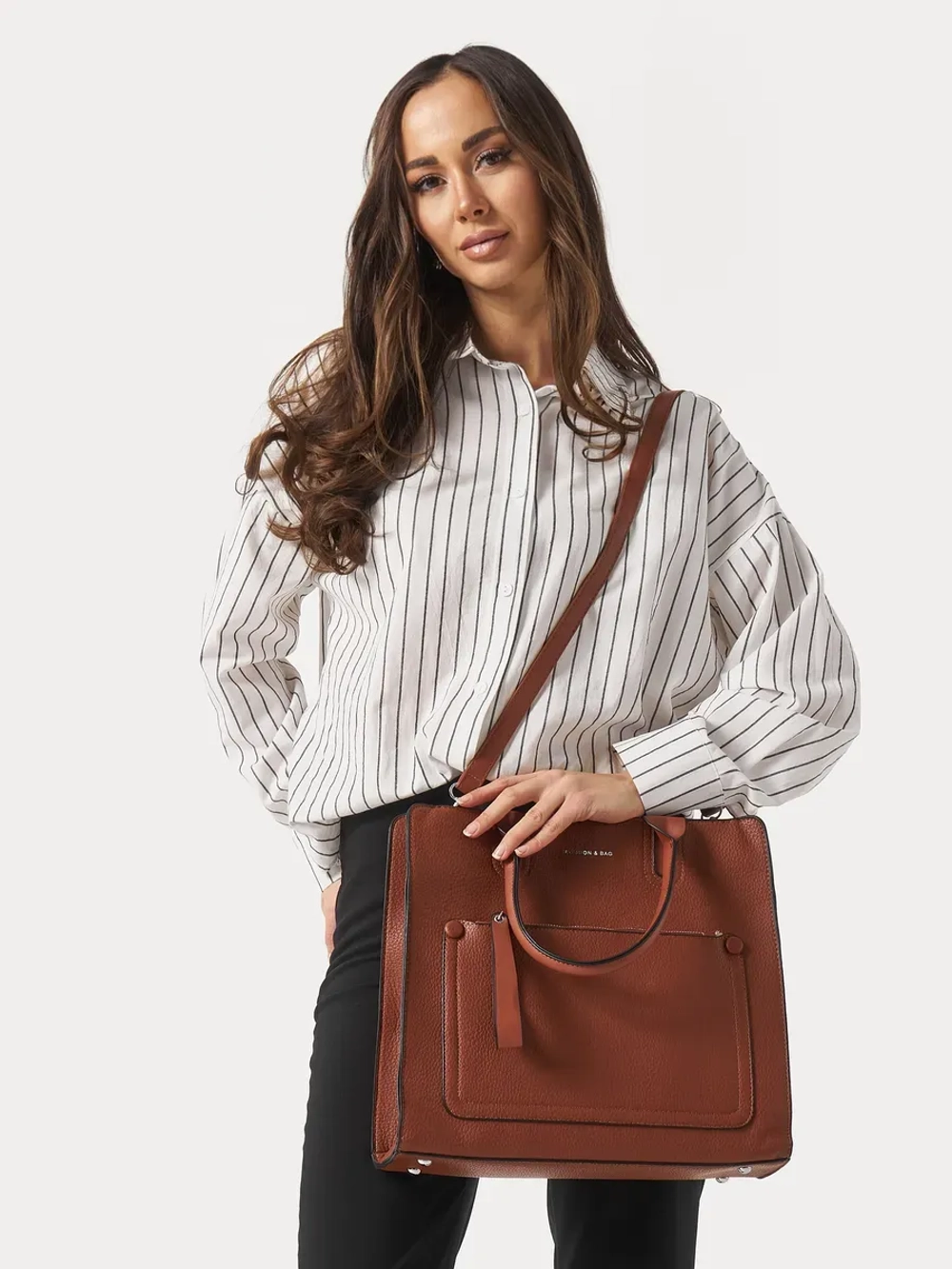 Сумка через плече большая квадратная А4