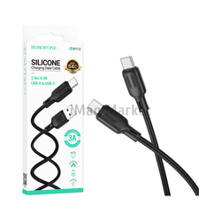 Зарядный кабель Borofone BX113, USB-C - Type-C, 3A, 60W, 2 м, черный