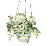 Цветочная композиция «Верона» 16см подвесная в горшке, белые цветы