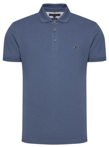 Мужское теннисное поло Tommy Hilfiger Core 1985 Slim - небесный