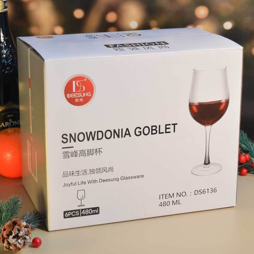 Набор фужеров 6шт 450мл, h22см, d7,5см, DS6136