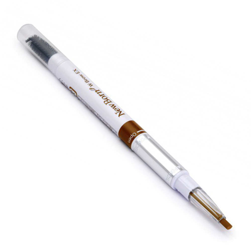 Подводка для бровей 3в1 (карандаш + пудра + щеточка) тон B9 Светло-коричневый Sana New Born W Brow EX