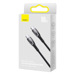 Type-C Кабель Baseus Glimmer Series Fast Charging Data Cable Type-C to Type-C 100W 1m - Black