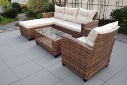 "Атланта" лаунж-зона из искусственного ротанга, цвет коричневый