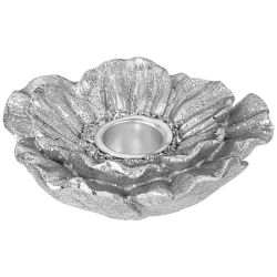 ПОДСВЕЧНИК "FLOWER" ЦВЕТ:СЕРЕБРО 10,3*10*4СМ