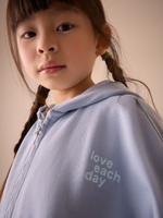 Толстовка с капюшоном на молнии для девочки Next E82-489, Светло-синий