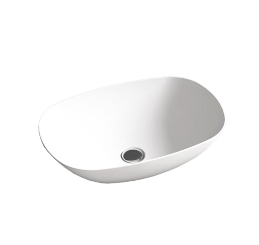 Раковина из искусственного камня Vincea VBS-6T12MW, 540*360*150, накладная, цвет белый матовый, , шт