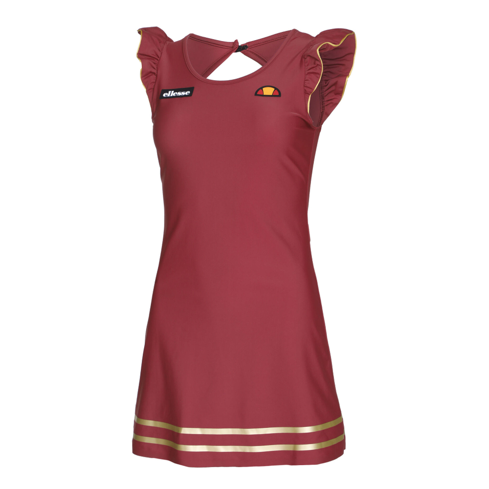 Женская теннисное платье Ellesse Clovere Dress Women - Dark Red, Gold