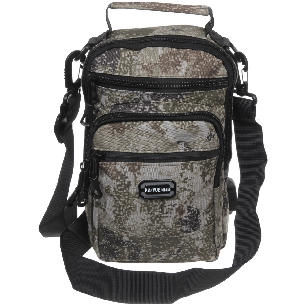 Сумка мужская через плечо «Viking», 4 кармана, цвет хаки-серый, 27*16*6,5см