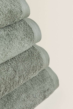 ZARA HOME ХЛОПКОВОЕ ПОЛОТЕНЦЕ, ХАКИ