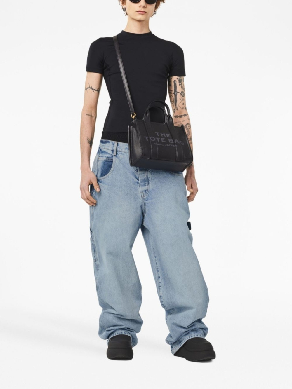 СУМКА MARC JACOBS THE LEATHER SMALL TOTE BAG BLACK