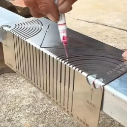 Линейка/угольник 240мм, Нержавеющая сталь