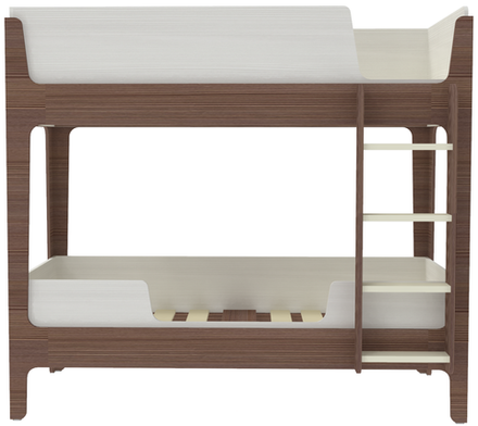 Кровать двухъярусная КарИВи Лотос Бодего Темный Белое Дерево