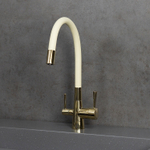 Смеситель Lemark Comfort LM3075G-Beige для кухни с подключением к фильтру с питьевой водой