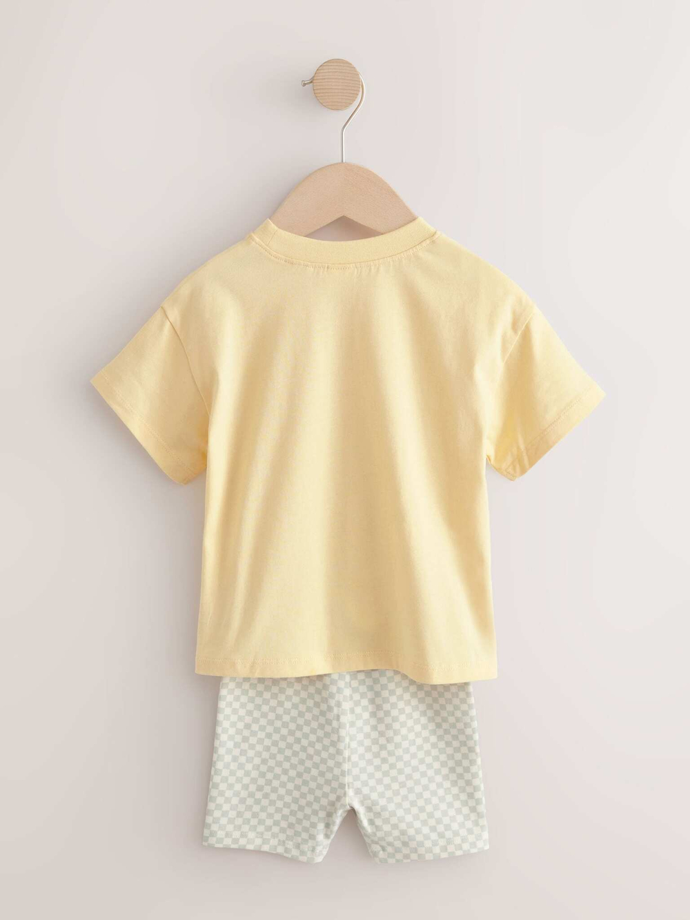 Футболка и шорты в комплекте для девочки Next AD5-475, Светло-желтый, Голубой