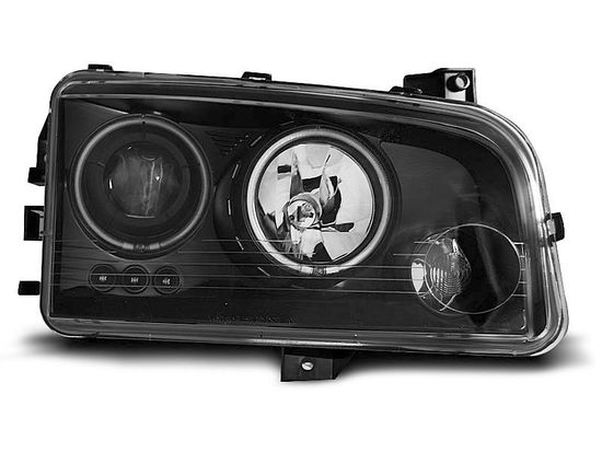 Передние фары angel eyes ccfl black для Dodge Charger LX
