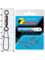 Карабин с вертлюгом для рыбалки SY-3033 №06 2 упк. по 8 шт.