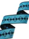 Резинка широкая, 40 мм, ромбы, голубой