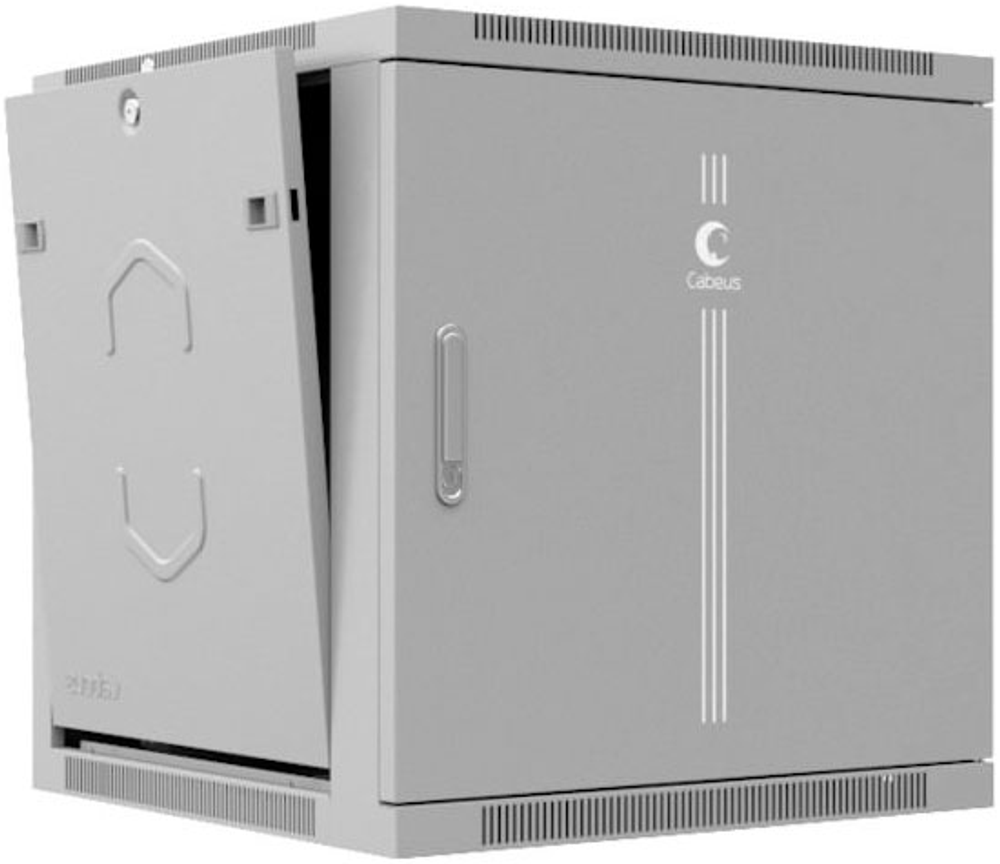 Шкаф настенный 19", 12U Cabeus SH-05F-12U60/60m-R