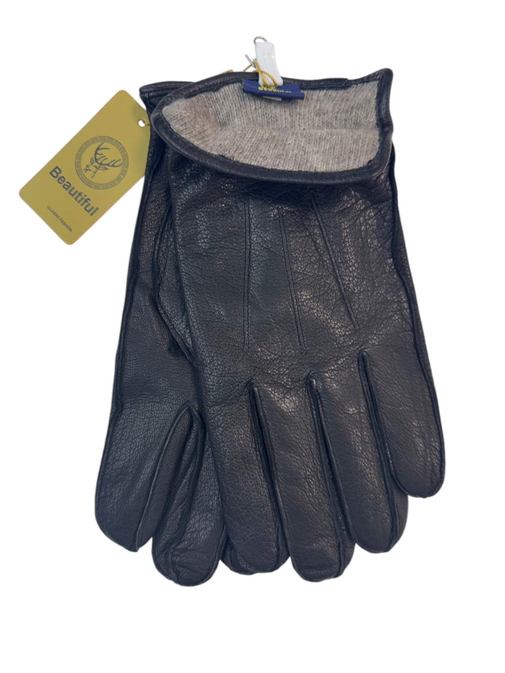 Перчатки. Мужские. Материал верха: Кожа оленя. Подклад: Шерсть-трикотаж. 5 шт в упаковке.