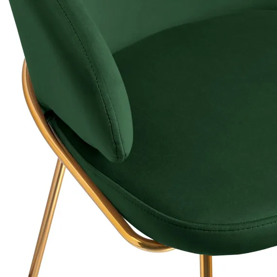 Стул Lime, зеленый микровелюр с золотыми ножками