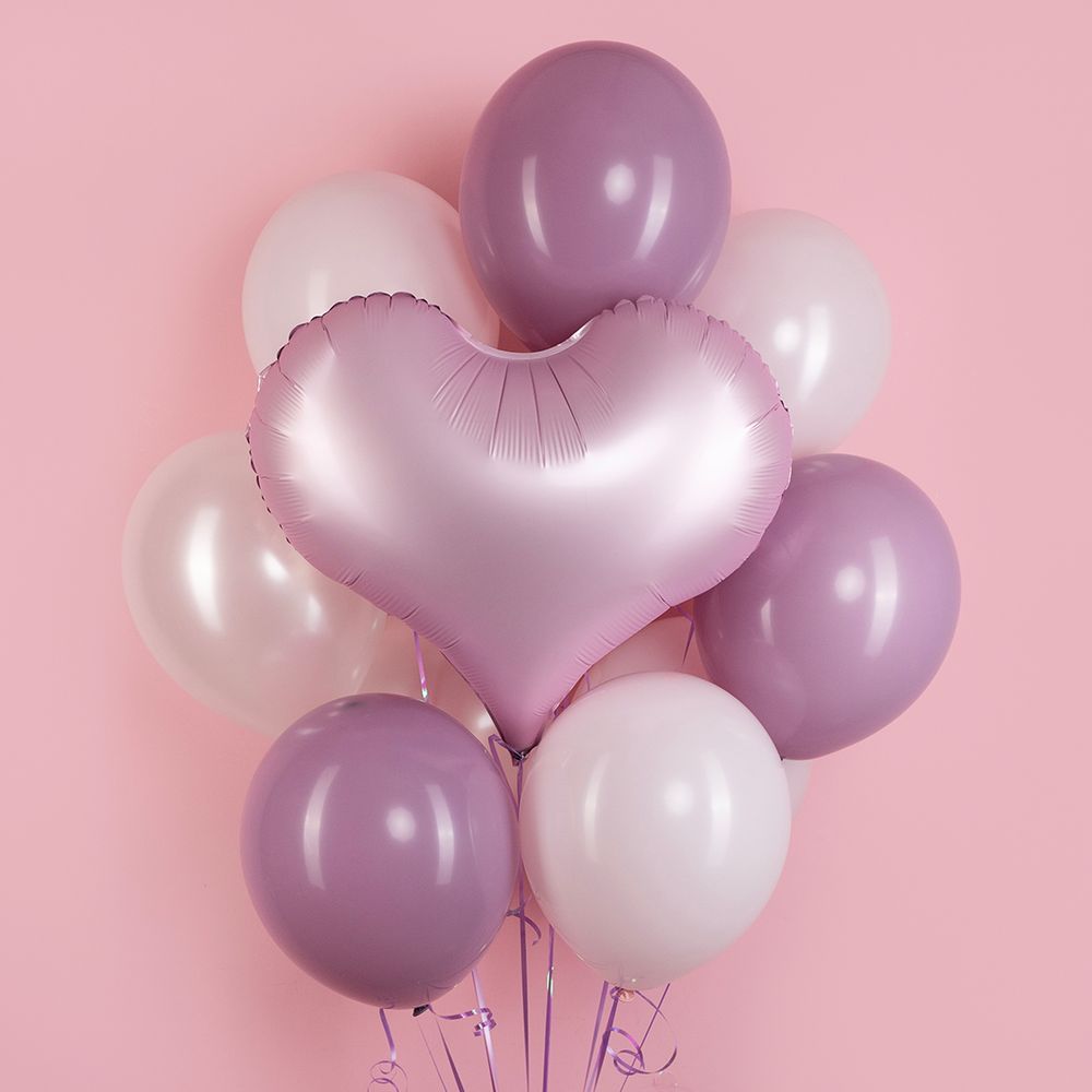 Шар (24''/61 см) Сердце, Люкс, Розовый, Матовый, 1 шт.