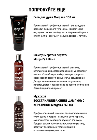 Мужской шампунь для ежедневного использования Morgan's 250 мл