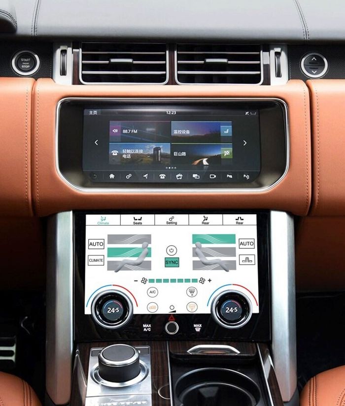 Сенсорная панель климата Range Rover 4 2012-2017 - LCD/ЖК экран 10" без отверстия под CD с функцией CarPlay