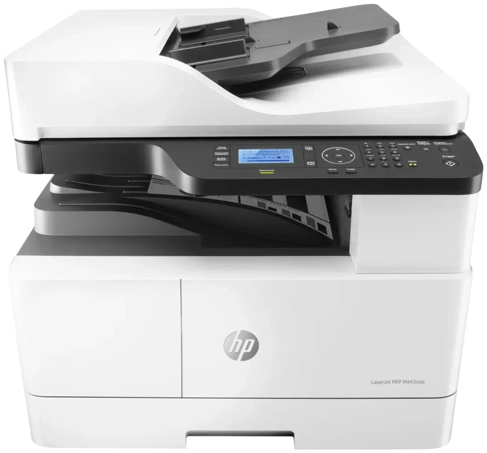 МФУ лазерное HP LaserJet MFP M443nda, ч/б, A3, белый/черный