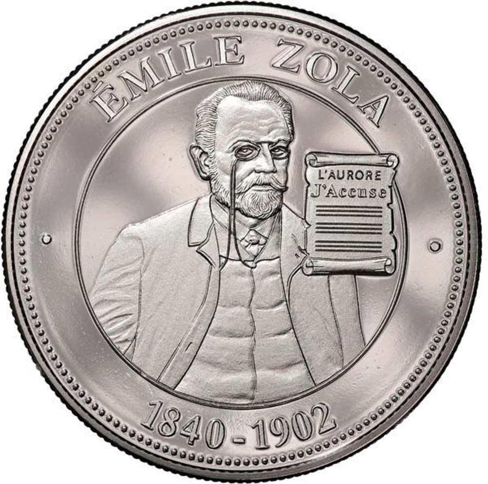 France, Emile Zola Commemorative Medal, Date Unknown