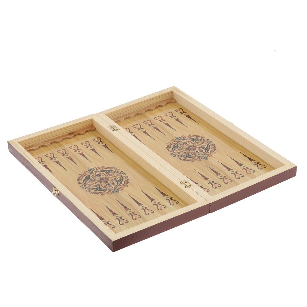 GAEM Игра настольная 3 в 1 (шахматы, шашки, нарды) "Цветы", L50 W25 H6 см