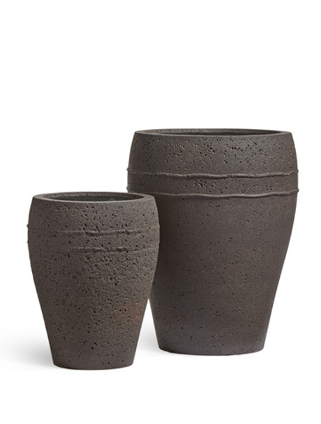 Кашпо TREEZ ERGO - Nero - Амфора - Чёрный туф